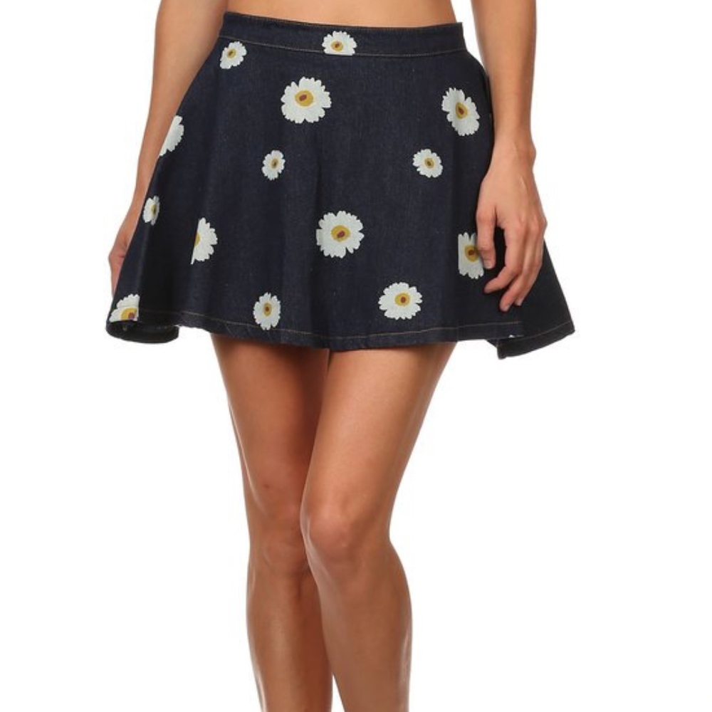 ☀️ "Daisy" Denim Skater Skirt